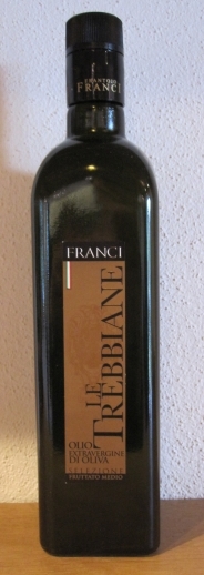 Olivenöl extra Vergine,  Le Trebbiane RISERVA,  0,75 l Frantoio Franci